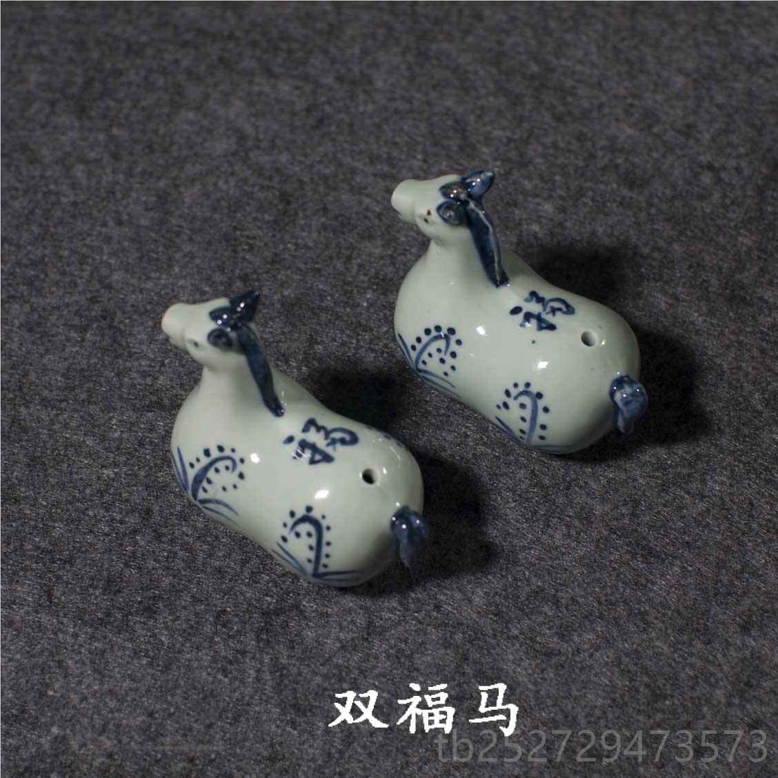 高档古搁文房砚滴仿水滴滴壶陶瓷创意手绘青花笔墨砚台加水磨墨水