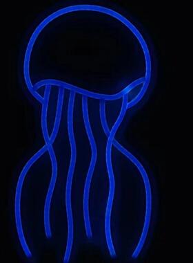 意led氛围灯霓2虹灯可制定创零售柔HB性灯网红水母灯房间X0