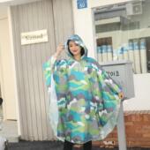 日韩系女成人斗篷雨衣时尚 骑行雨披户外防水防撕裂防暴雨 徒步长款