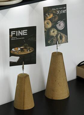 桌面装饰摆件 咖啡角装饰卡片 客厅茶几软装布置 创意原木装饰品