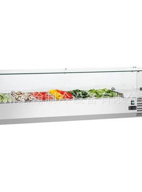 商用台面式沙拉台冷藏展示柜桌面披萨操作撒料台凉菜保鲜甜品冷柜