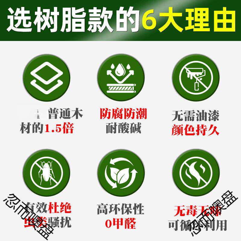 树脂花盆加厚耐用树脂花箱塑木商业隔断花箱户外庭院防腐木种植箱
