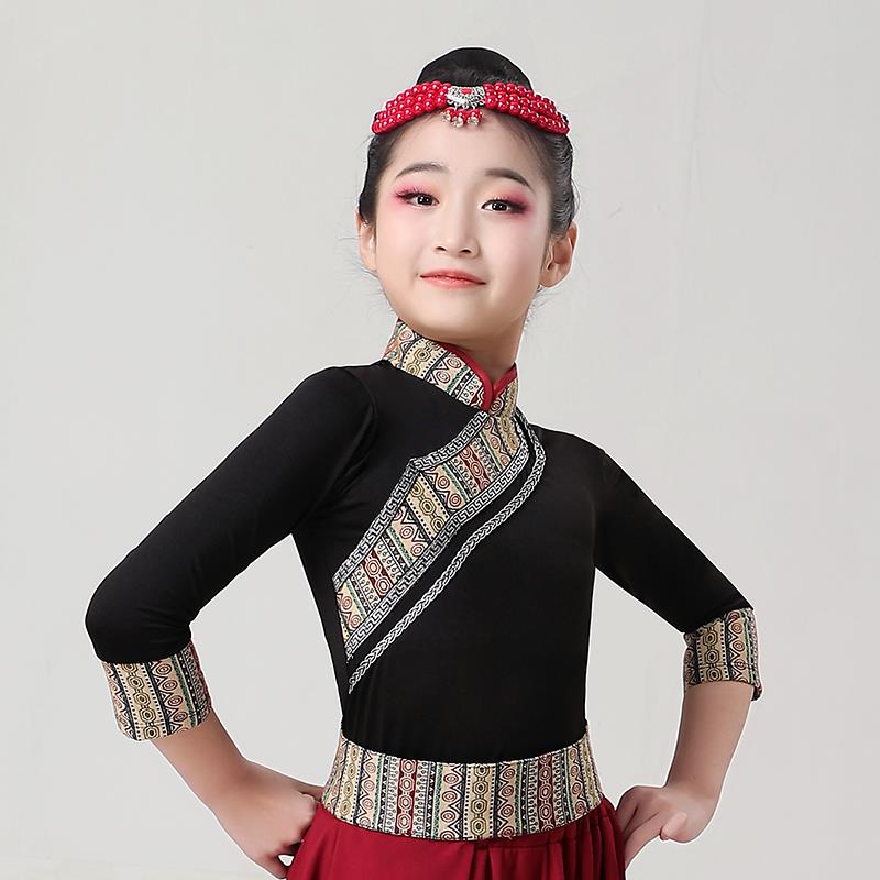正品儿藏族演服六一女童表演服蒙古童族蹈服装少数民舞族服分体出