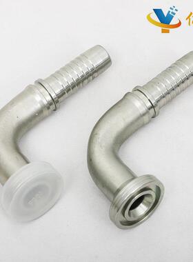 90°轻型SAE法兰胶管接头87391 扣压式重型法兰液压油管接头87641