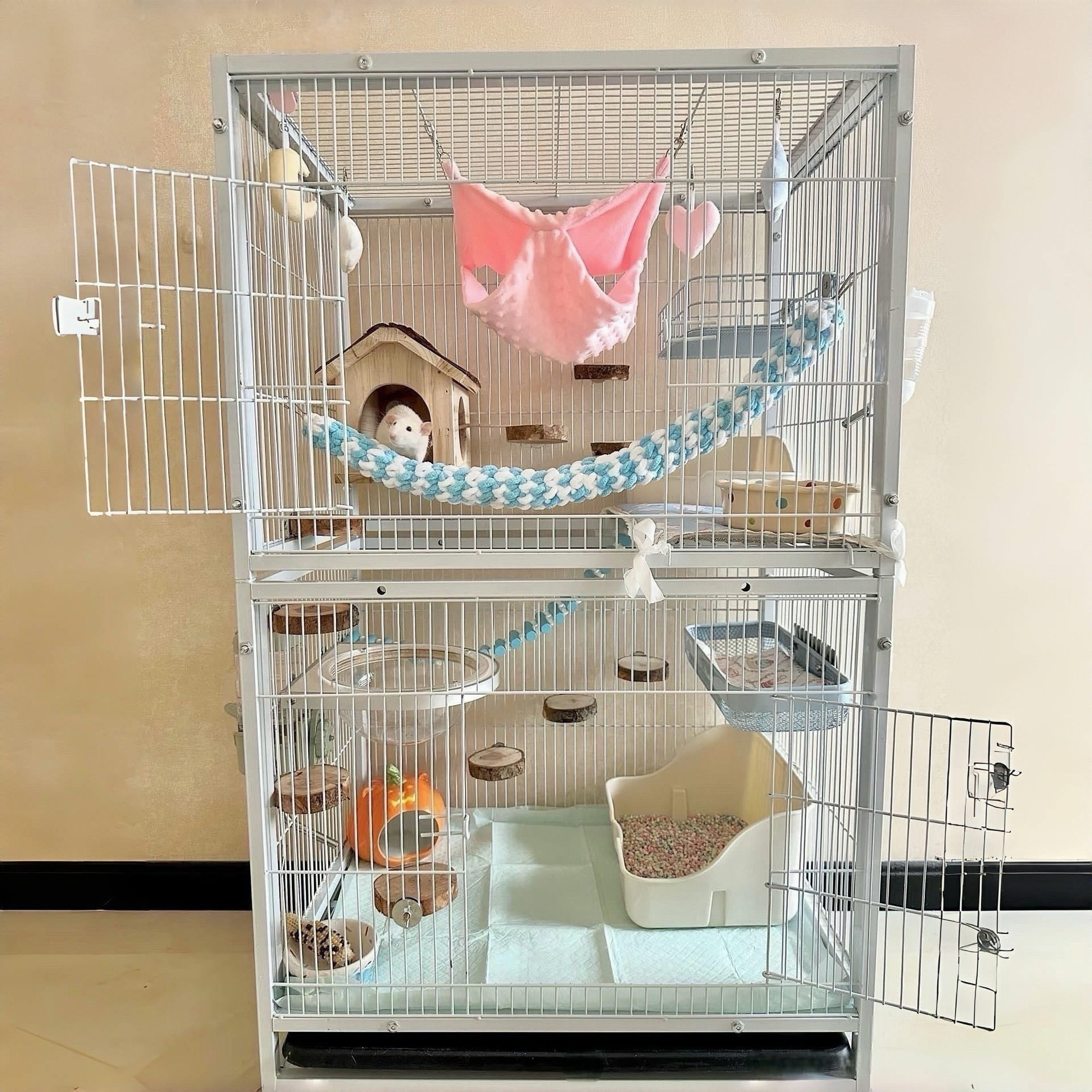 养仓鼠笼子大号别墅三层松鼠笼子龙猫柜笼猫笼子鹦鹉笼宠物鸟笼子