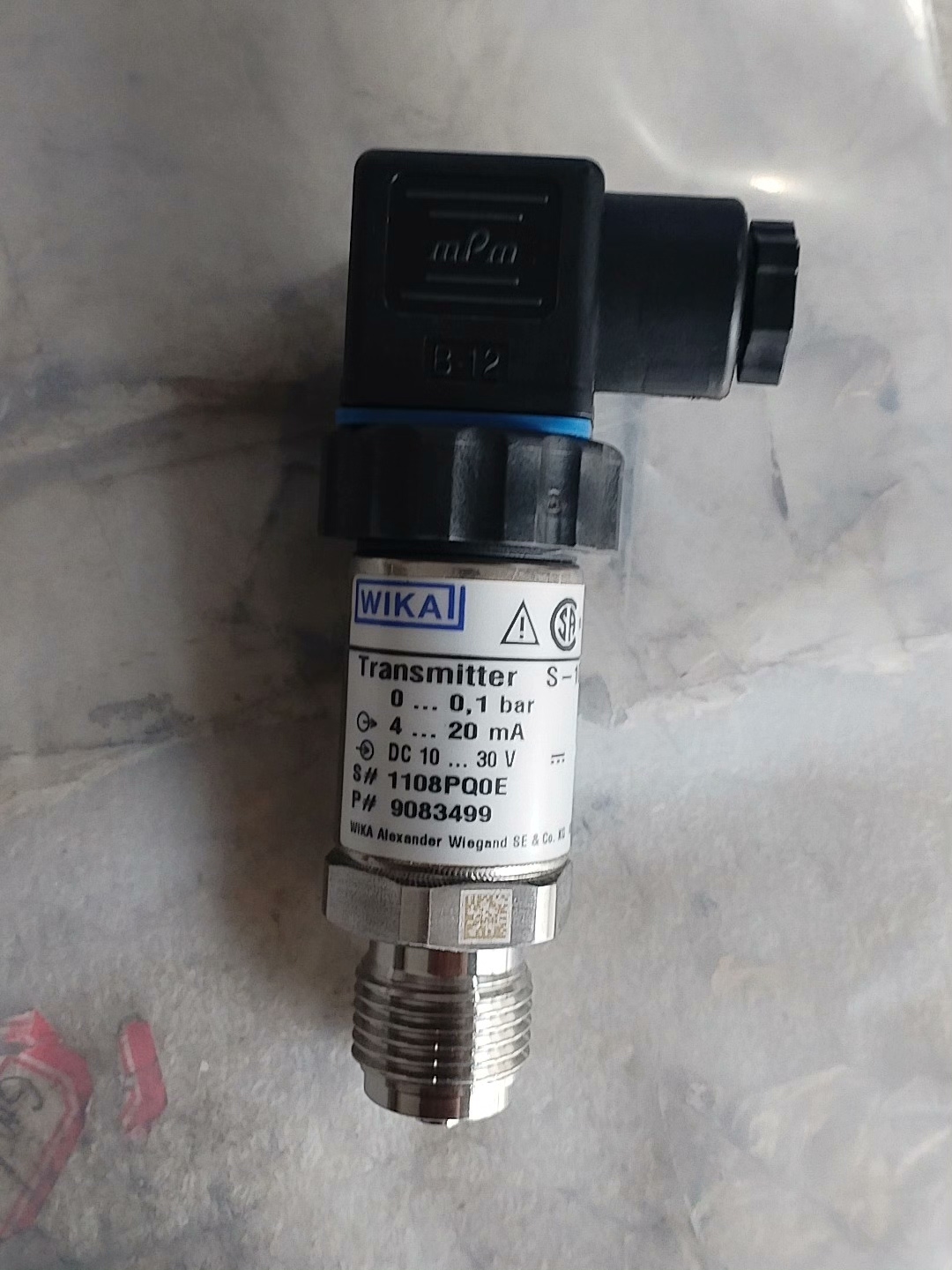 德国威卡WIKA压力传感器S-10，0-0.1bar全新原厂