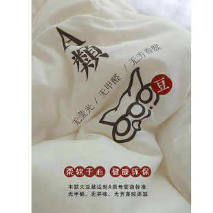 被被亲双人四季 类棉被保暖被单被子糯大豆软春秋芯a肤秋冬加厚