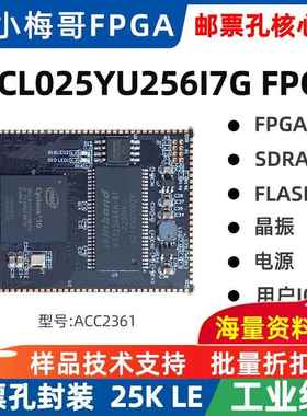 小梅哥10CL025 Cyclone10LP FPGA核心板altera开发板邮票孔工业级