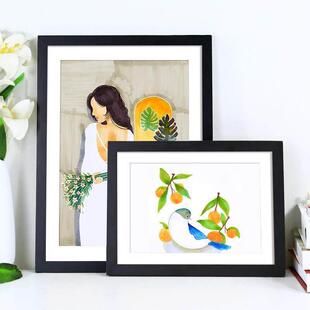 photo 相框 Nordic wooden picture frames square simple frame