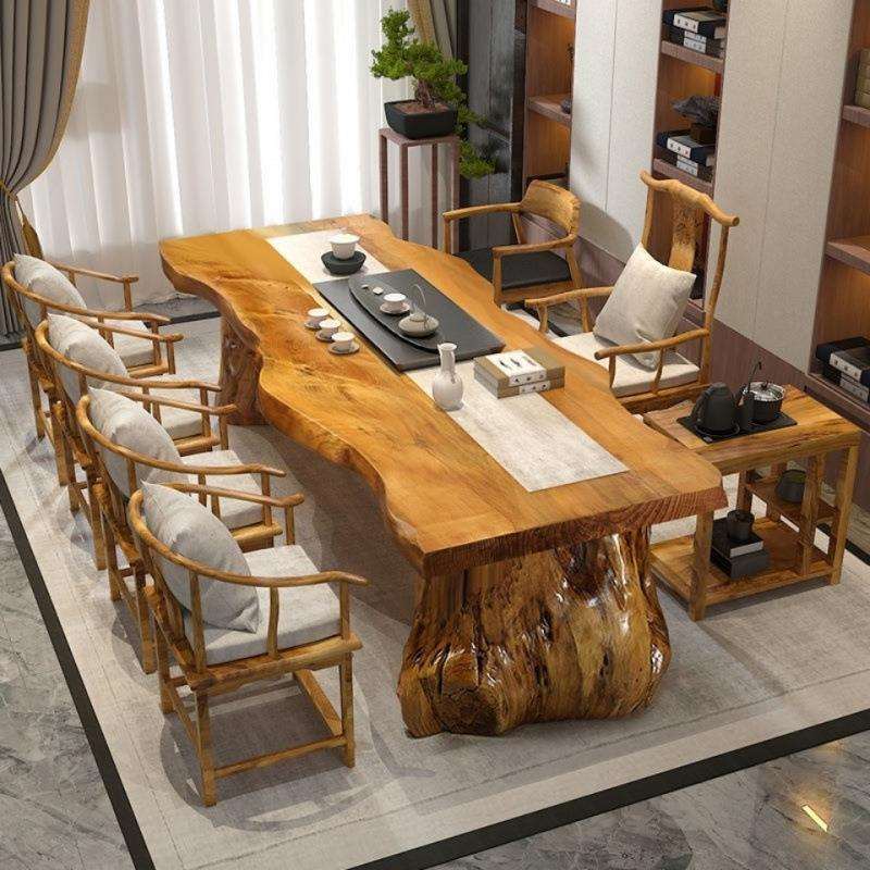 实木茶桌茶台家用客厅茶桌椅网红模型制作工具/辅料耗