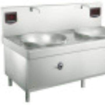 喜德力电磁双头大炒炉商用厨房设计自助餐企业餐厅厨具炉具的设计