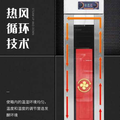 批发微电脑面板 数显定时控温发酵箱 16层32盘插盘热风循环醒发箱