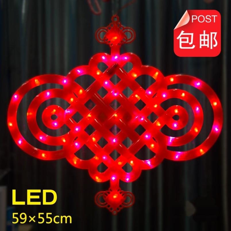 LED中国结厂家彩灯发光1.6米梅花景观节日led路灯中国结报价