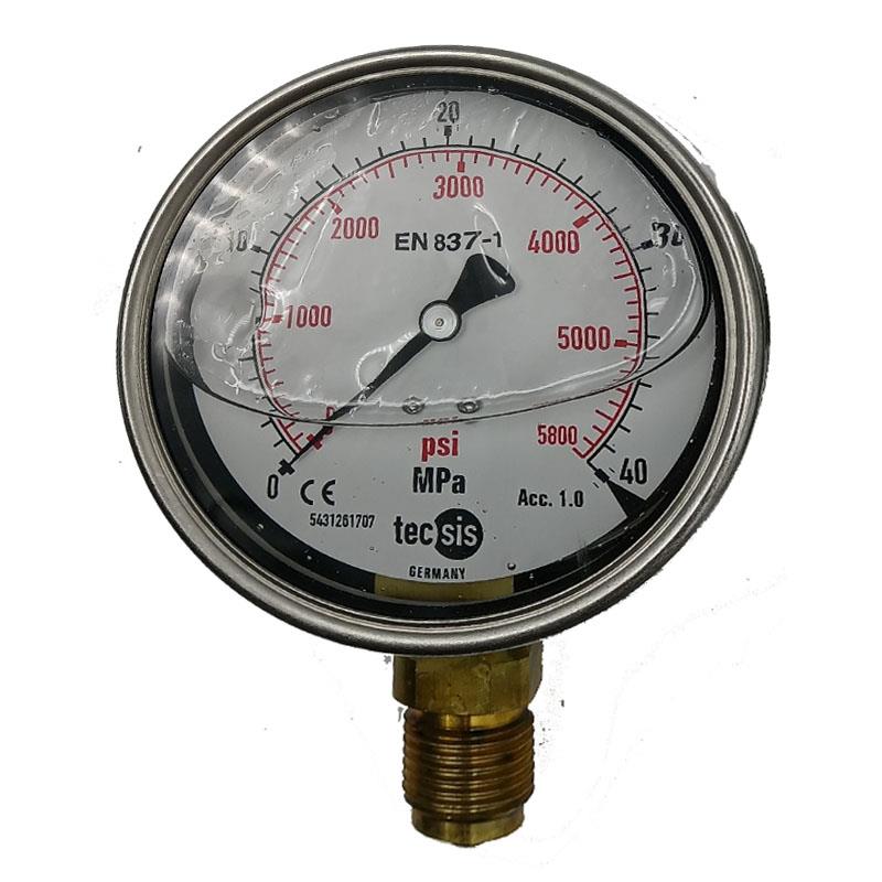压力表tecsis泰科思德国 液压表油压表100MM表面径向40MPA