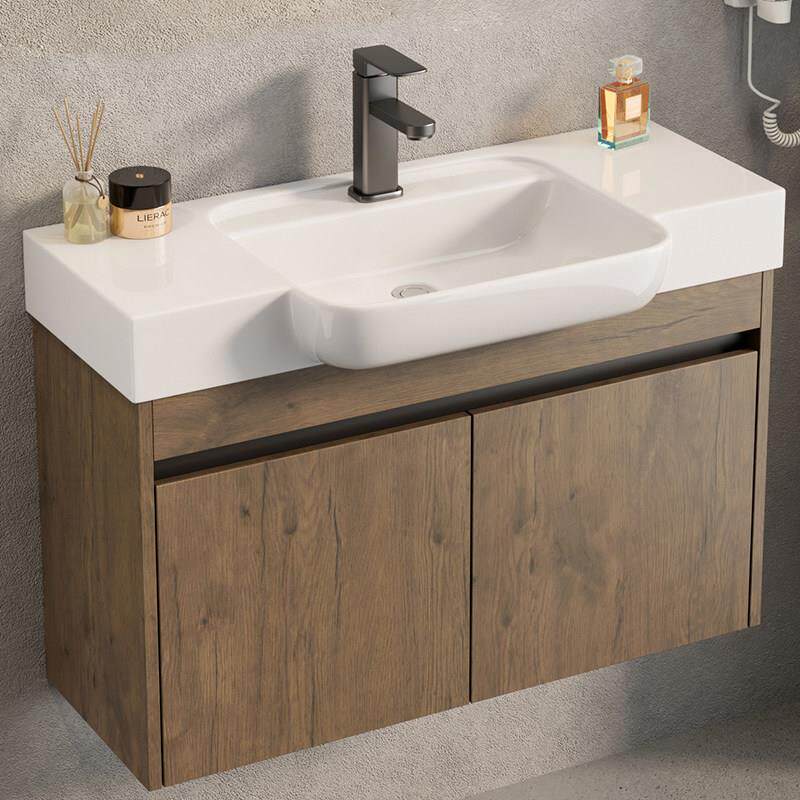 太空铝浴室柜组合小户型陶瓷一体小尺寸洗手洗脸盆化妆室洗漱台池