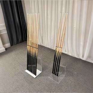 压克力台球杆架器落地式桌球厅球杆公杆收纳放置架高级会所球杆架