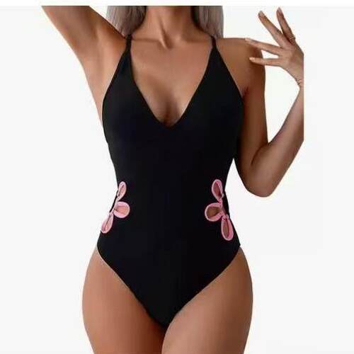 One-piece swimsuit women's hollow suspender bikini