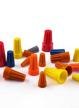 台湾金笔P6大头弹簧式闭端子螺旋式压线帽黄色闭端子压线帽接线头