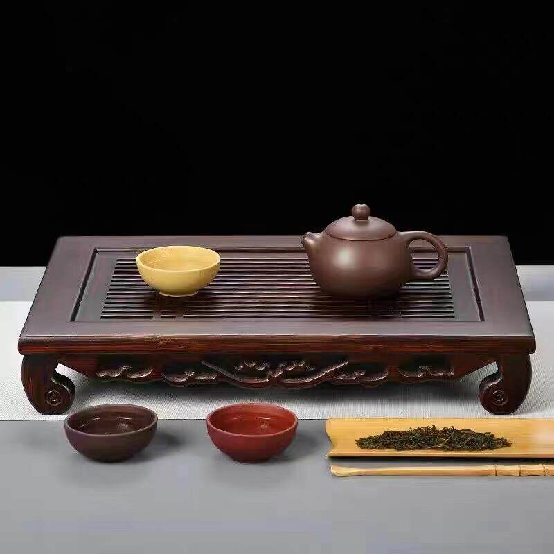 茶盘家用功夫茶具竹制小型茶台储水茶水托盘简约实木干泡茶座沥水