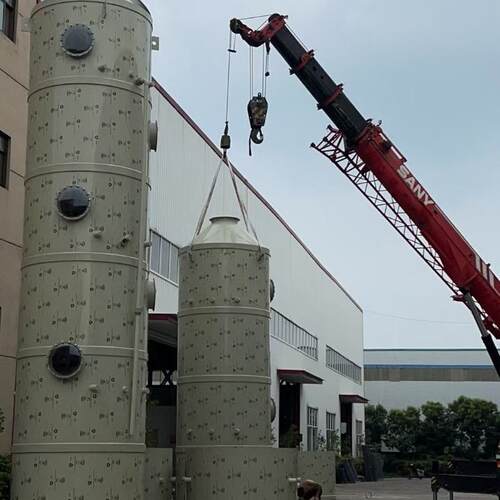 热卖脱硫除尘设备pp玻璃钢FRP不锈钢304尾气吸收喷淋洗涤塔