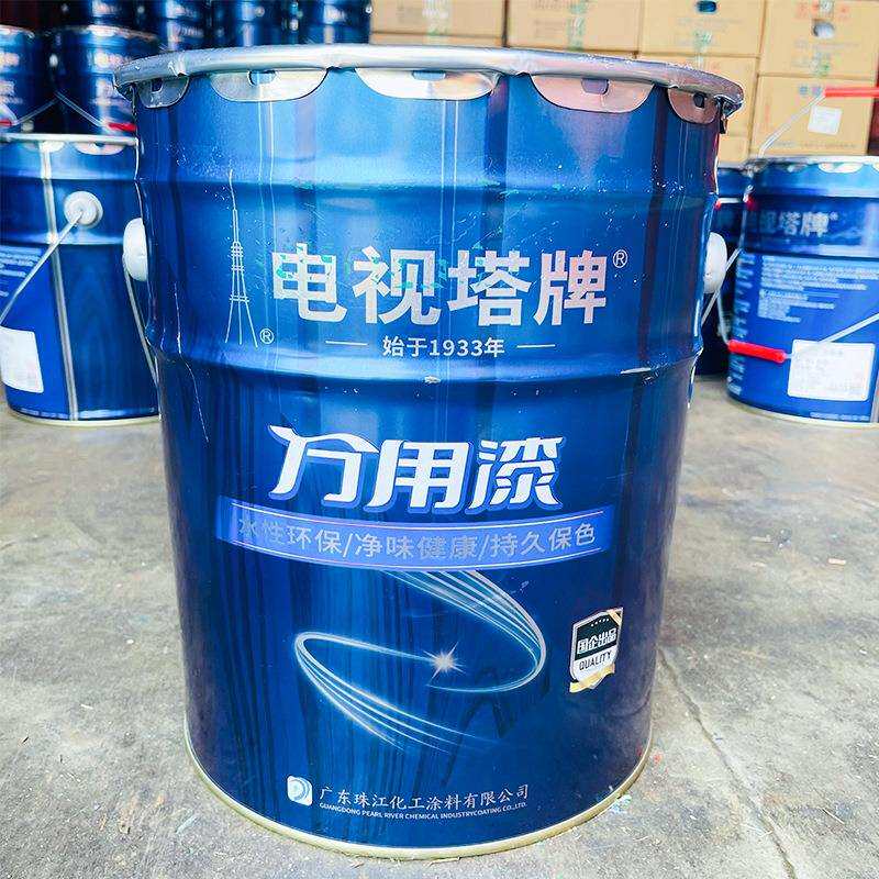 广州电视塔牌万用漆水性漆多功能油漆黑白镀锌管木墙面防锈腐翻新