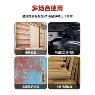 海飞鲨3174气动八角砂机八瓣砂纸机凹槽异形边角雕花直磨机打磨机