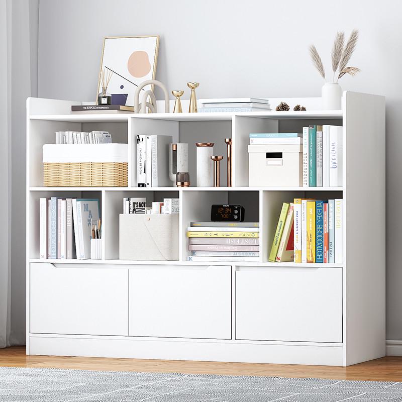 BC10小书柜带门自由组合多功能落地储物柜子学生收纳架简易儿童矮