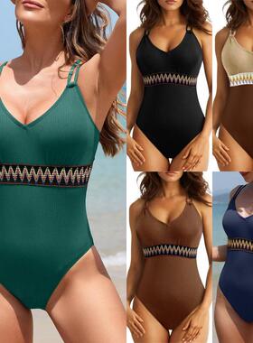 Swimsuit women's one-piece conservative t bikini swimsuit