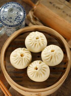 扬州富春三丁包子蟹黄萝卜丝青菜肉梅干菜笋肉早餐面食300克