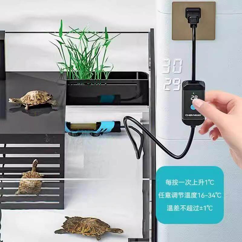 创宁鱼缸小型加热棒CN603石英省电乌龟缸恒温器外置调温保温棒图片