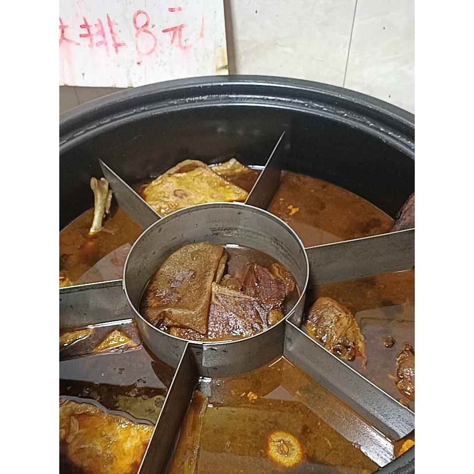 麻辣烫专用锅格子火锅盆多格隔板分格串串水煮盆商用关东煮九宫格