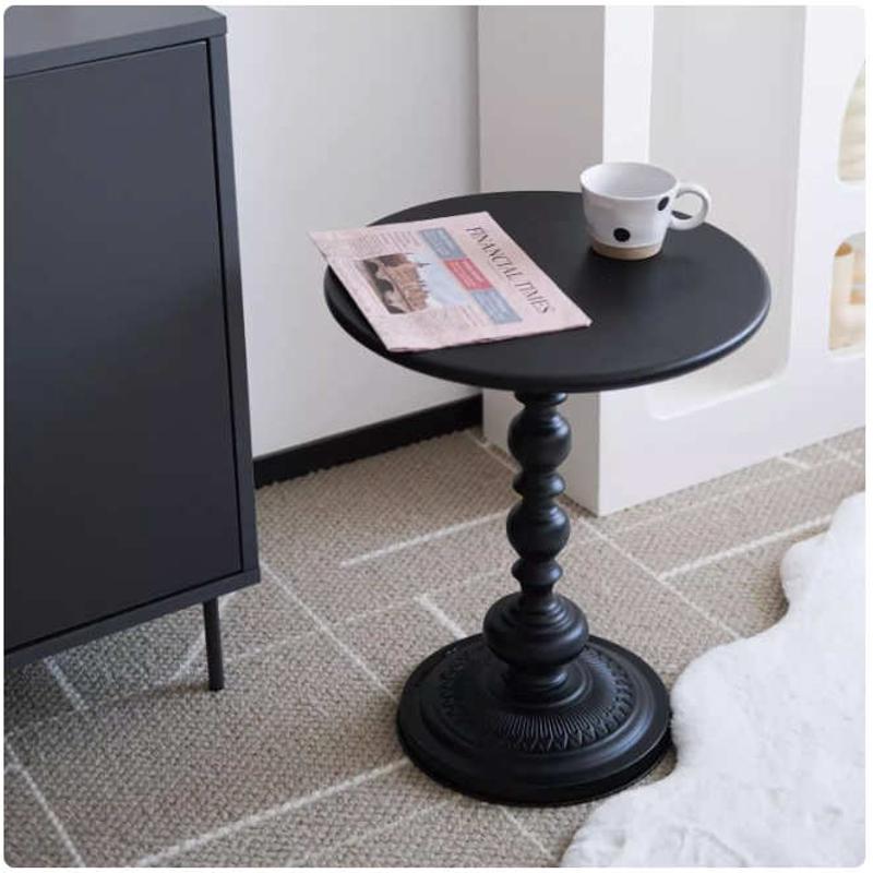 创意罗马柱角几床头柜小圆桌卧室阳台小茶几复古沙发客厅边几花架