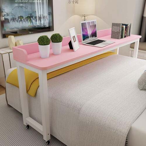 跨可床桌移动电脑桌床边懒人床上功书能桌简易写字台家用卧室见详