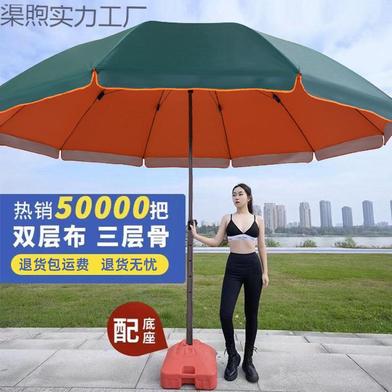 太阳伞超大号商用遮阳伞大雨伞户外摆摊庭院伞折叠圆伞落地伞家用