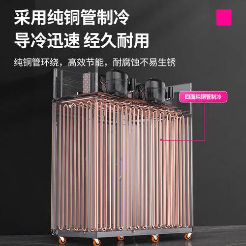 乐创学校单位食堂商用挂肉柜保鲜柜冷冻柜立式鲜肉生肉冷藏柜