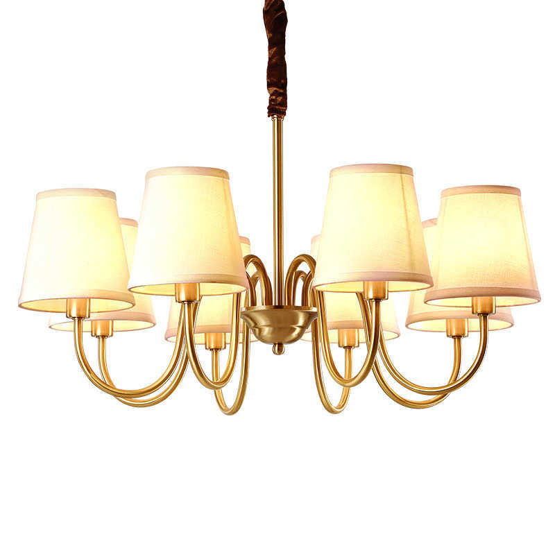 【工厂直销】全铜美式吊灯现代简约客厅灯创意卧室书房全铜吊灯,家装灯饰光源,客厅吊灯,淘宝优惠券,粉丝福利购,淘宝优惠卷