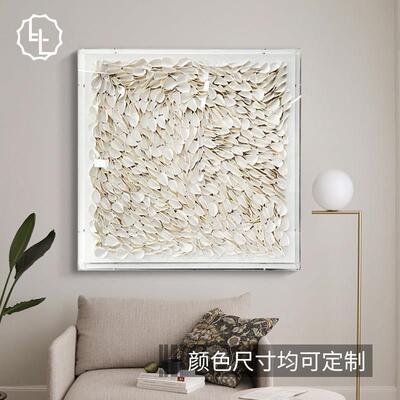 立体皮艺实物装置画现代简约轻奢客厅卧室样板间走廊设计师装饰画