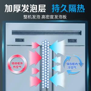 晟朗四门冰箱商用双温冷藏冷冻立式厨房保鲜冷柜四开门冰柜大容量