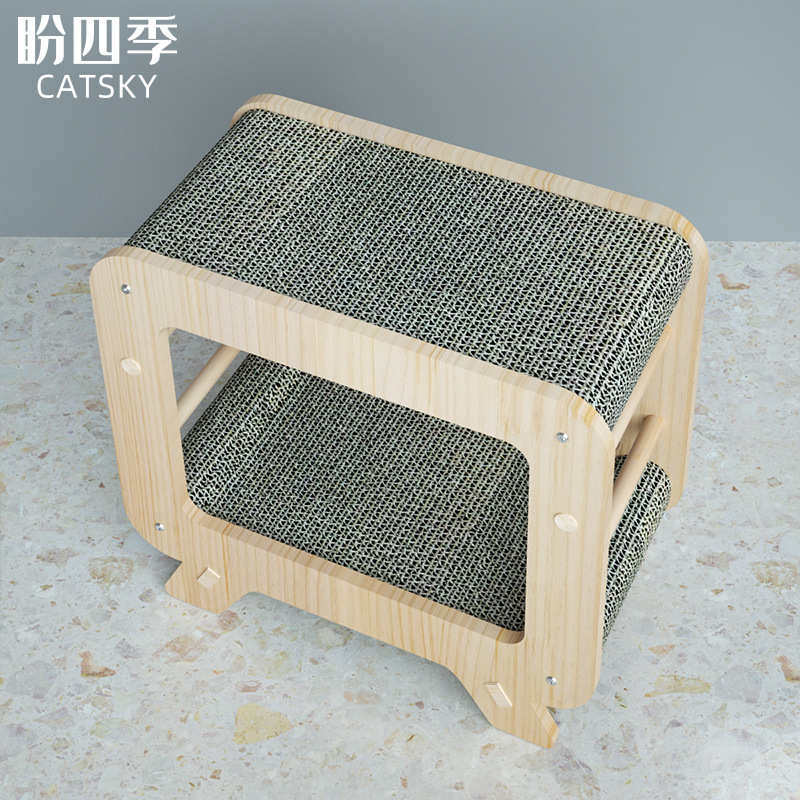 电视机造型猫抓板 猫咪磨爪猫窝 立式电视机耐磨猫窝磨爪器猫爪柱