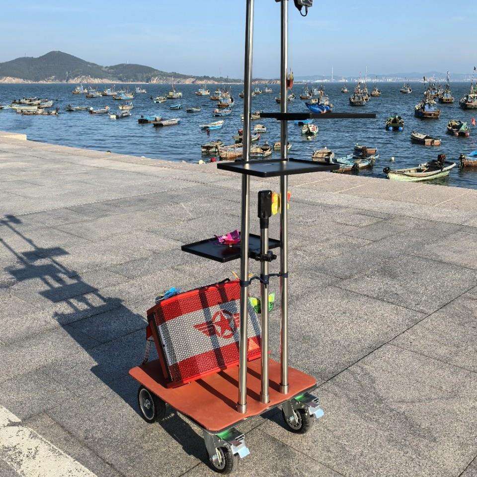 新款自动跟随直播车轻便小型可拆卸户外网红跟随车厂家直销直播车