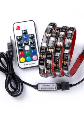 5050led灯带 5V黑板USB灯带 滴胶防水RGB七彩  电视背景灯条