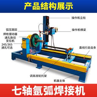 法管兰自动焊弧气保焊焊接自动氩焊接旋转平焊台七轴LAB变位机电