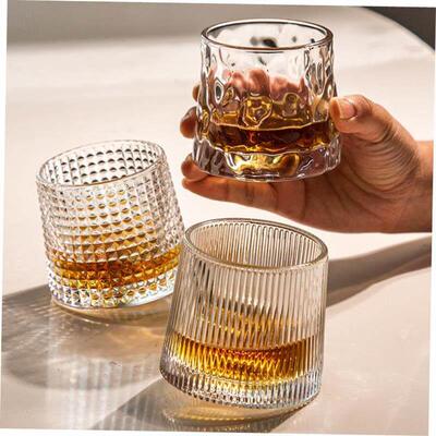 Whiskey Glass Rotate Top Belly Cigar Whiskey Cocktail Drink1
