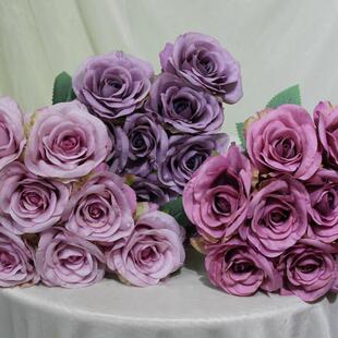 仿真花多洛塔玫瑰假花摆设干花花束婚庆客厅餐桌摆花装饰花艺摆件