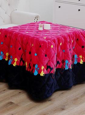 加厚烤火被子烤火罩正方形电暖桌烤火桌被罩套取暖桌电炉罩套家用