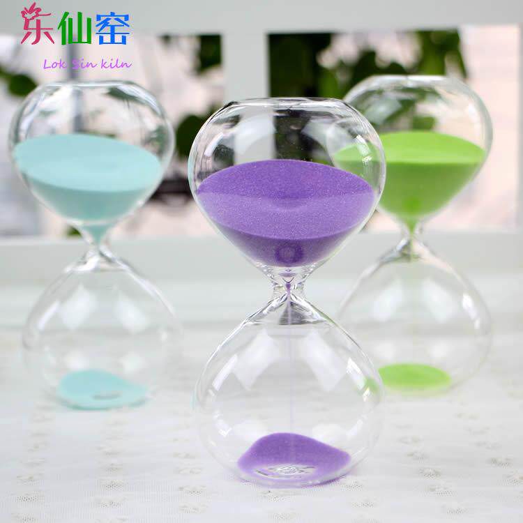沙漏计时器 透明玻璃5/10/30分钟/60分钟沙漏 情人节 结婚礼物