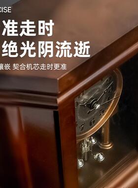 中国风古钟表卧室家用座钟客厅仿古老式摆钟美式桌面