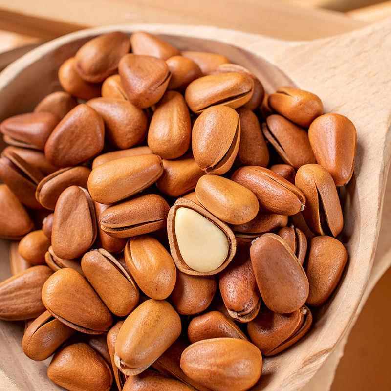 红松松子仁东北松子500g零食坚果干果当季特大手剥开口红松仁