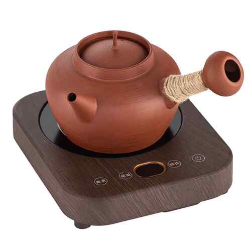 潮州砂铫壶耐高温侧把红泥煮茶壶电陶炉煮茶器套装围炉煮茶烧水壶