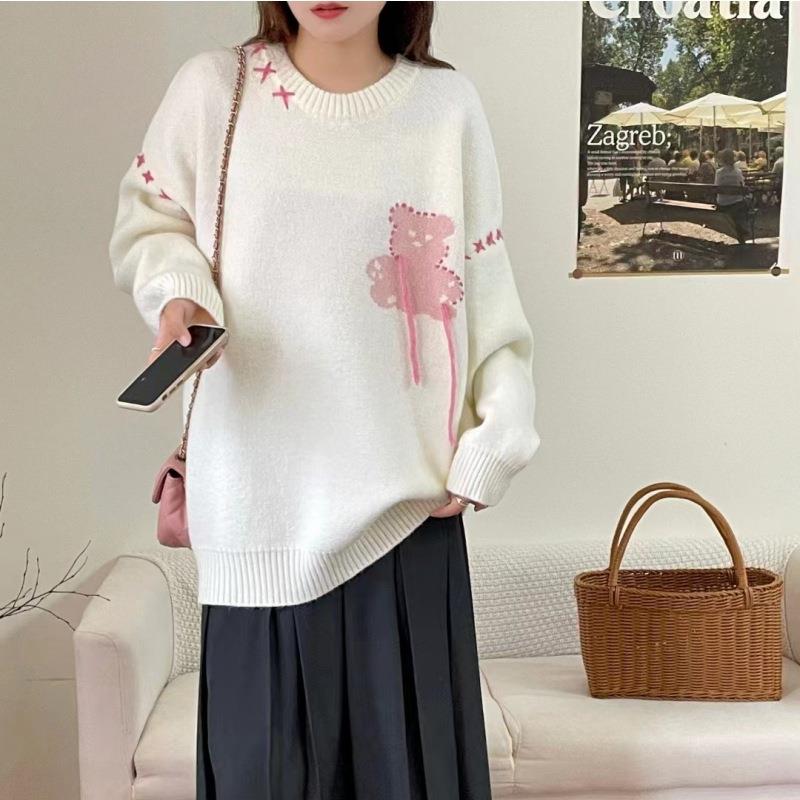 round neck sweater mens fringe tassel warm pullover with
